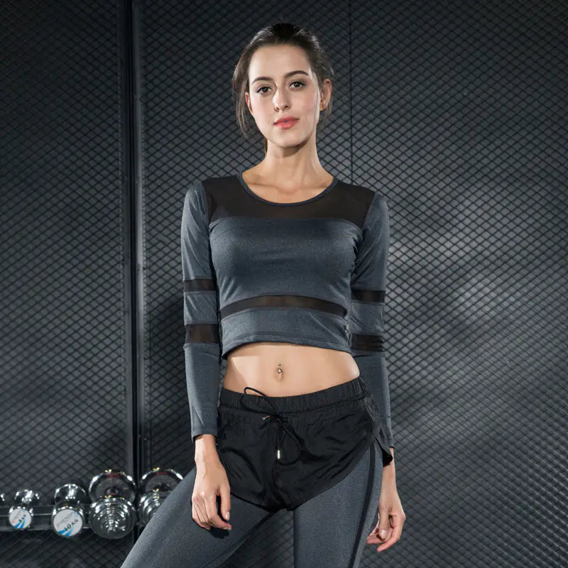 Yoga Workout Set - Leggings & Long Sleeve Top