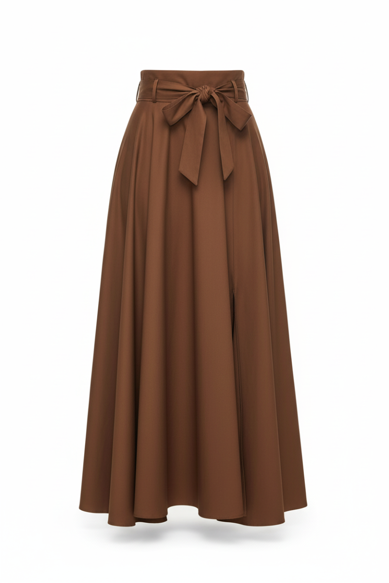 Vintage Summer Long Maxi Skirt Brown - Product