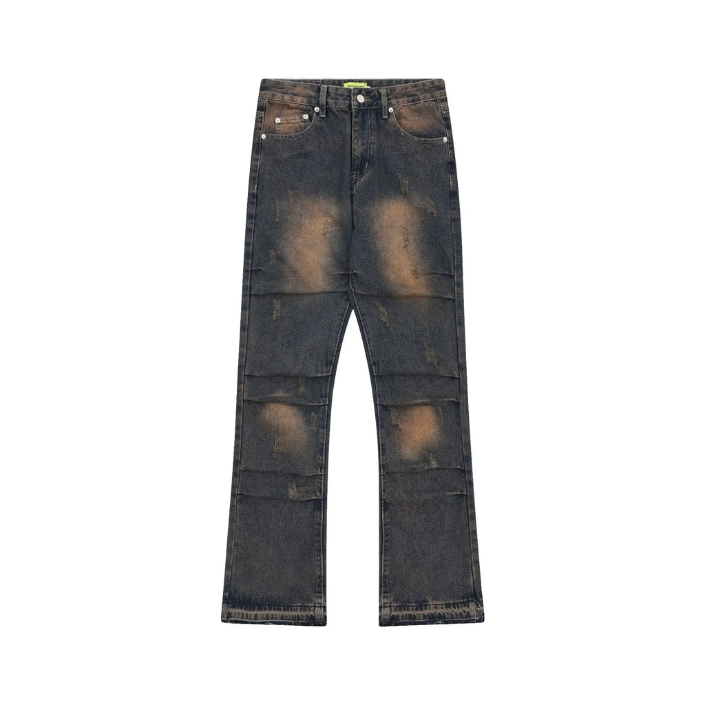 Washed Denim Trousers