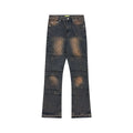 Washed Denim Trousers