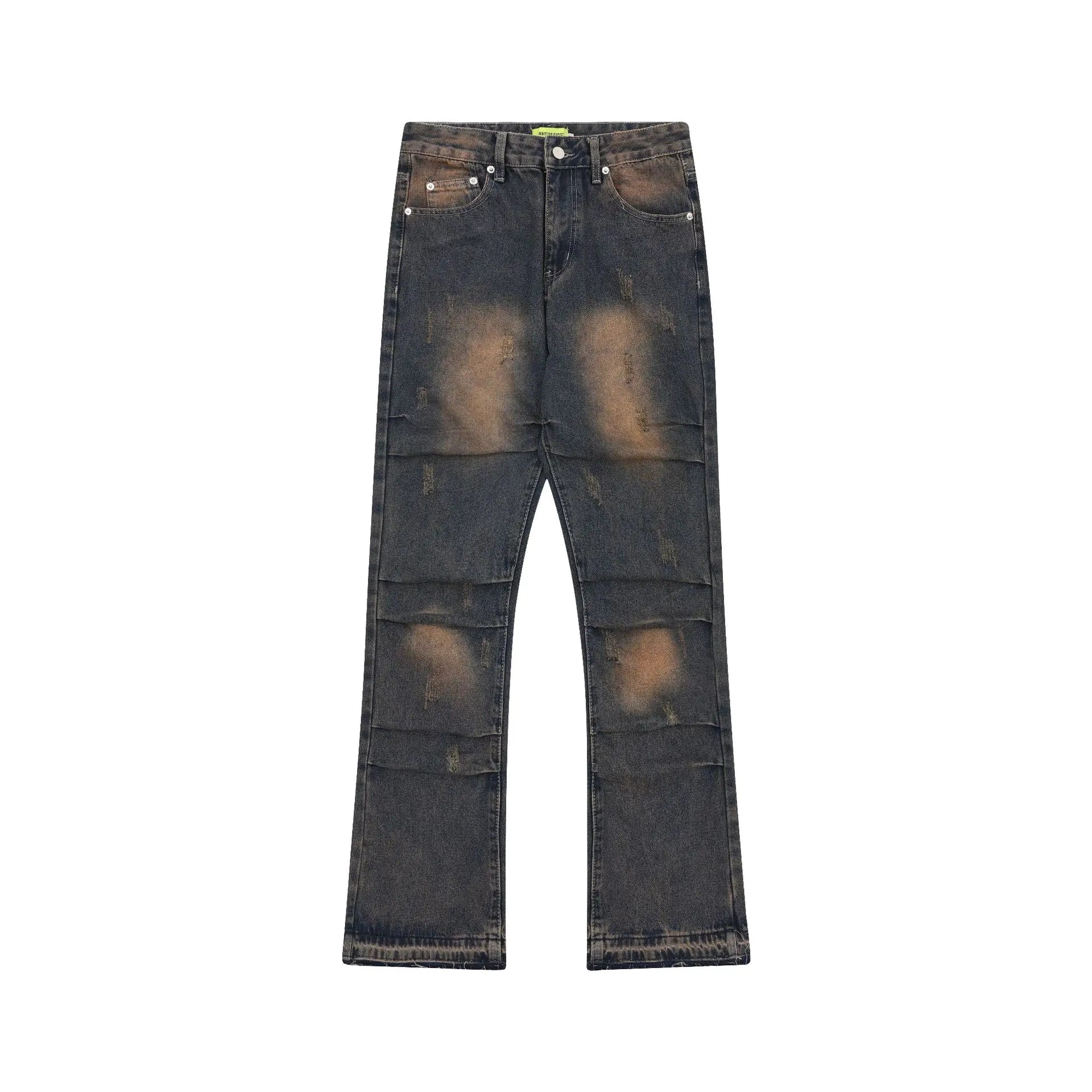 Washed Denim Trousers