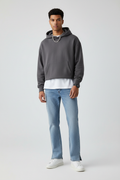 Washed Raw Edge Jeans - Male Model