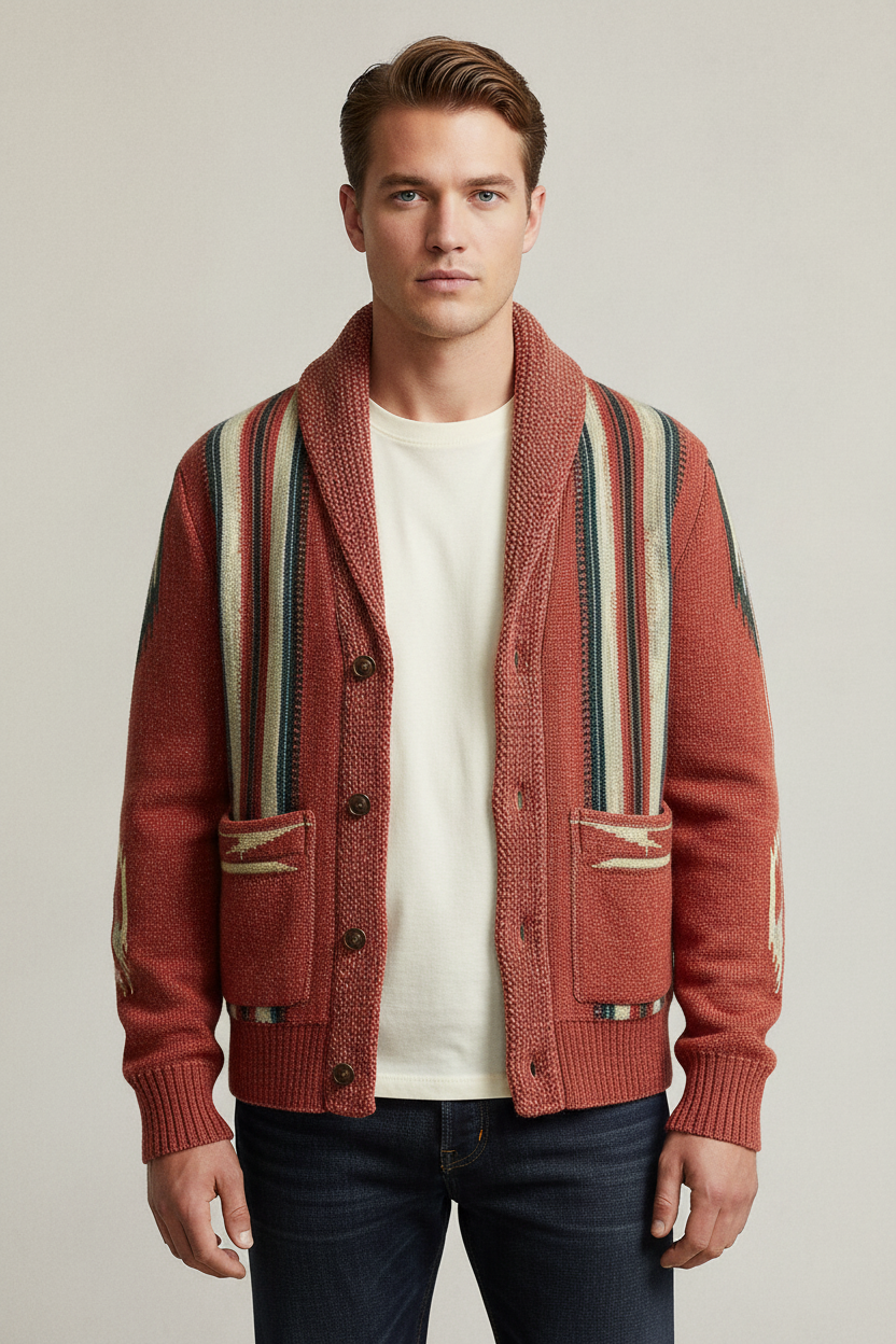 Vintage Jacquard Sleeve Knitwear