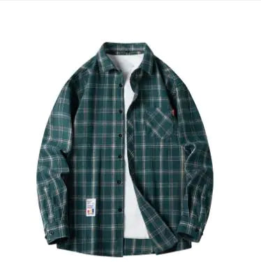 Cotton Plaid Shirt - Long Sleeves