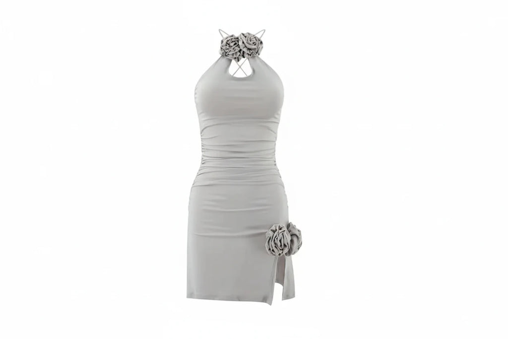 Halter Neck Hollow Sheath Dress