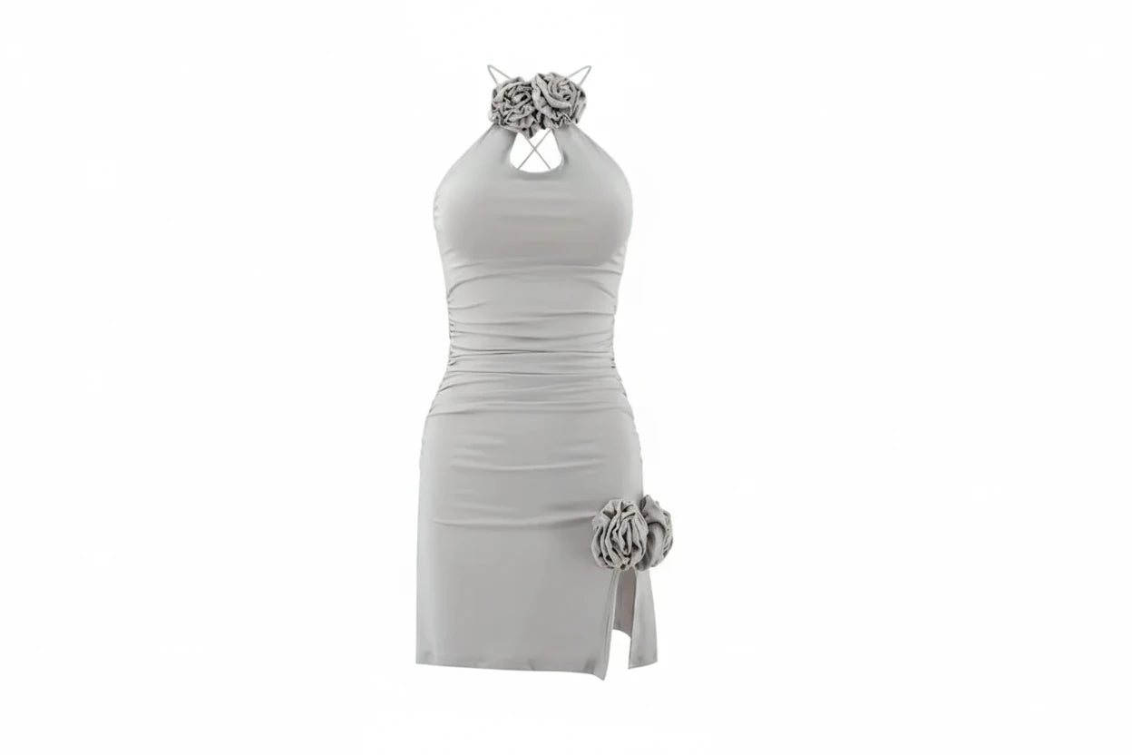 Halter Neck Hollow Sheath Dress