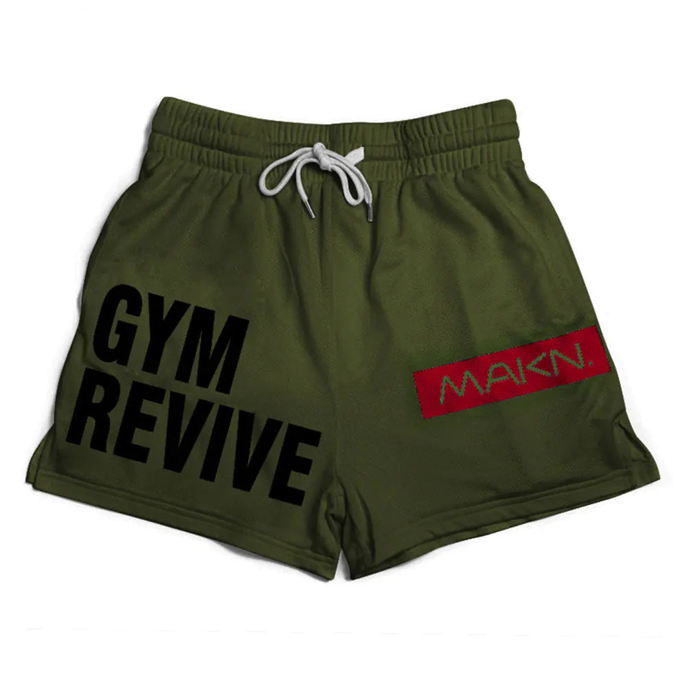 Multicolor Breathable Mesh Running Shorts