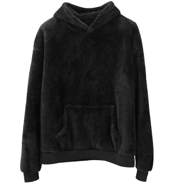 Reversible Hooded Velvet Sweater